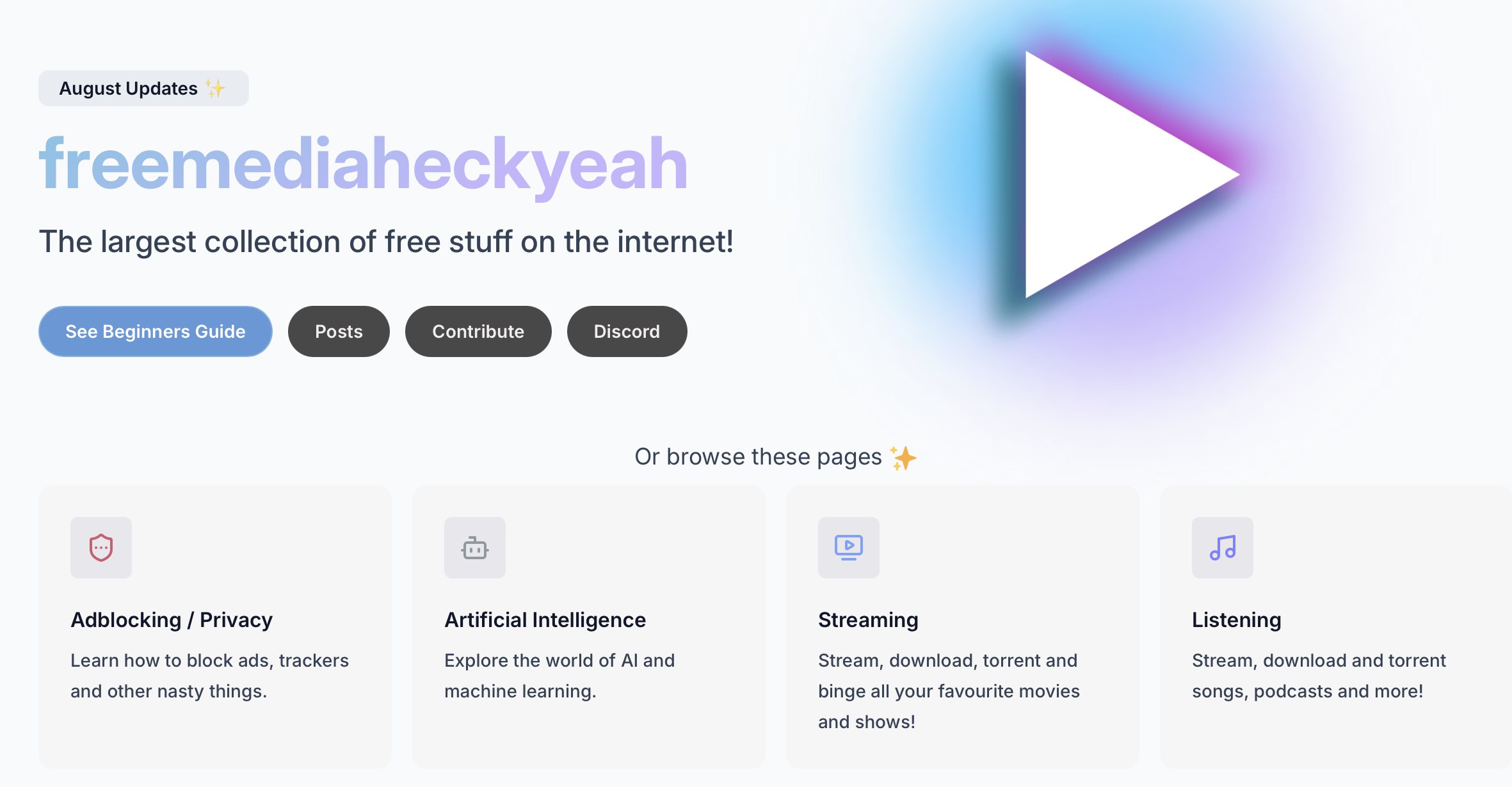 FMHY（FreeMediaHeckYeah）：把全网免费资源整理到极致的导航站，近 3 万条链接该怎么用