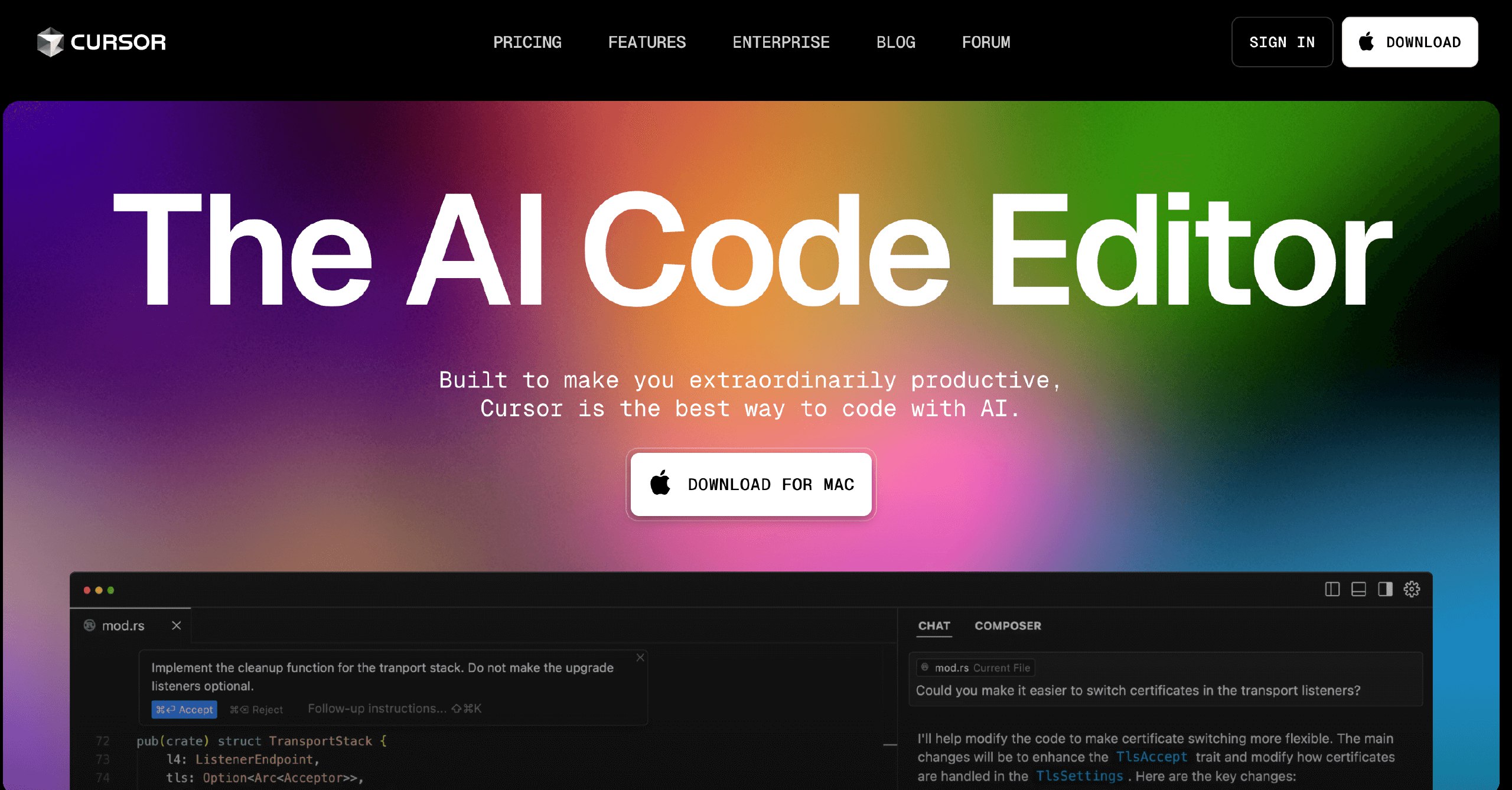 Cursor AI 编程工具使用教程:提升编码效率的 AI 代码编辑器